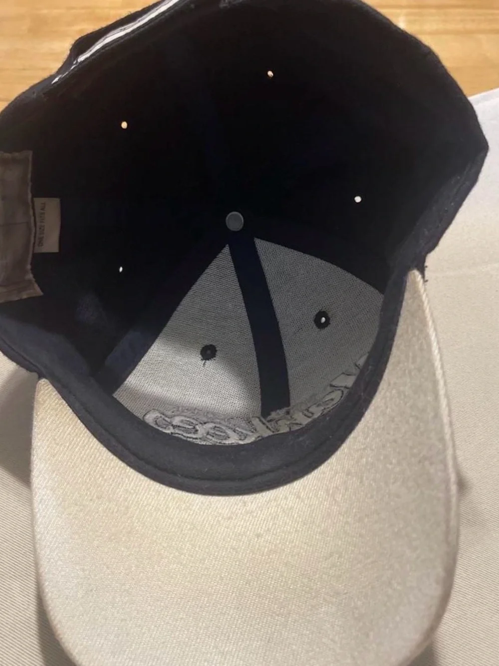 Black and Silver Embroidered Baseball Cap
